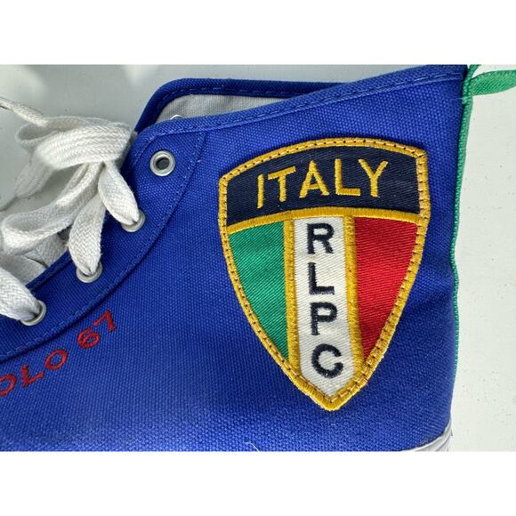 Ralph Lauren Polo 67 Italy Rudy Blue High Top  Men Size 11D Sneakers (READ) - Picture 9 of 11